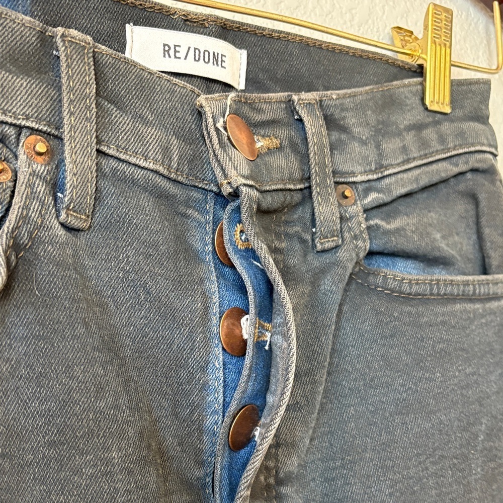 Re/Done Dark Gray 70’s Stove Pipe Jeans 25- BNWT - Picture 4 of 7